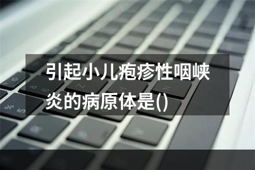 引起小儿疱疹性咽峡炎的病原体是()