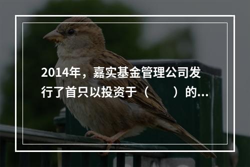 2014年，嘉实基金管理公司发行了首只以投资于（　　）的形式