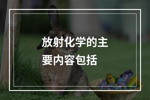 放射化学的主要内容包括