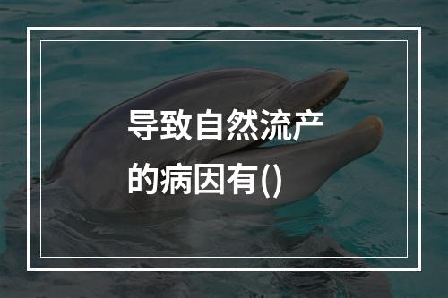 导致自然流产的病因有()