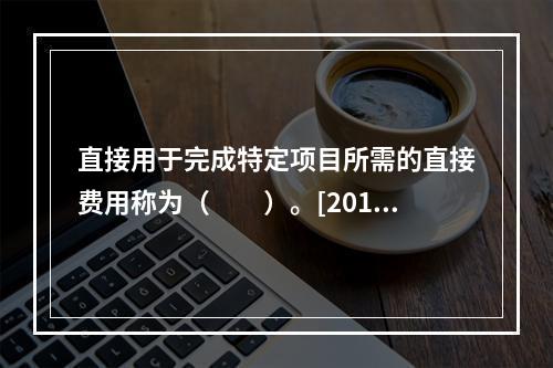 直接用于完成特定项目所需的直接费用称为（　　）。[2012年