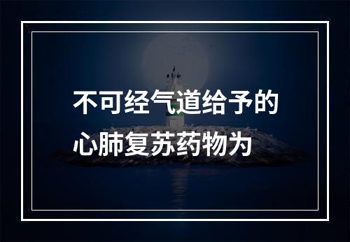 不可经气道给予的心肺复苏药物为