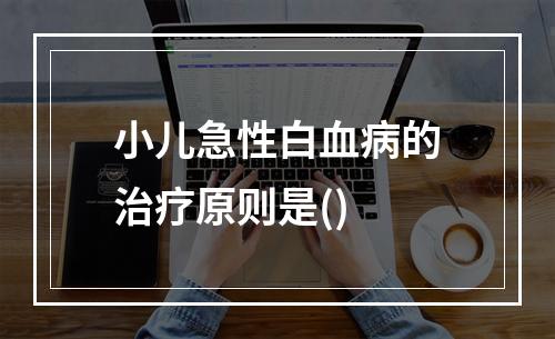 小儿急性白血病的治疗原则是()