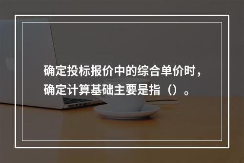 确定投标报价中的综合单价时，确定计算基础主要是指（）。