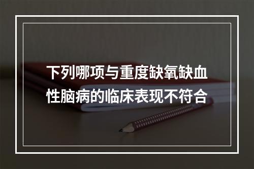 下列哪项与重度缺氧缺血性脑病的临床表现不符合