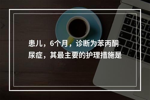 患儿，6个月，诊断为苯丙酮尿症，其最主要的护理措施是