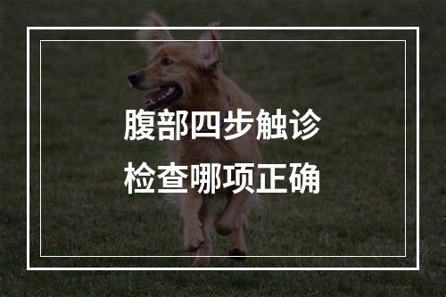 腹部四步触诊检查哪项正确