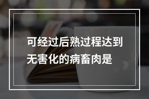 可经过后熟过程达到无害化的病畜肉是