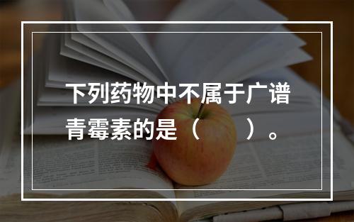 下列药物中不属于广谱青霉素的是（　　）。