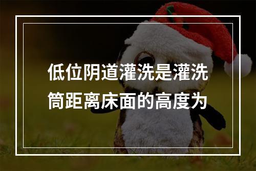 低位阴道灌洗是灌洗筒距离床面的高度为