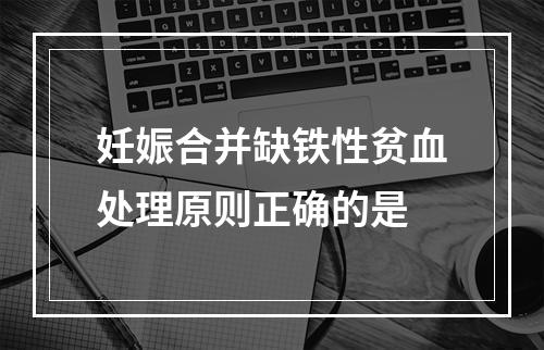 妊娠合并缺铁性贫血处理原则正确的是