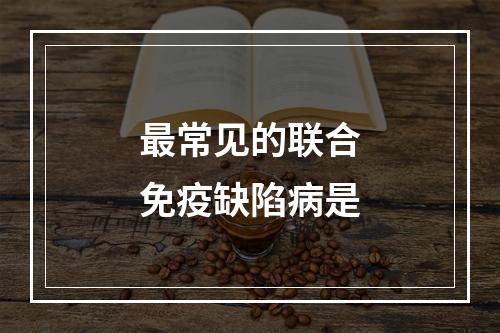 最常见的联合免疫缺陷病是