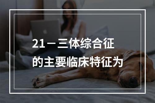 21－三体综合征的主要临床特征为