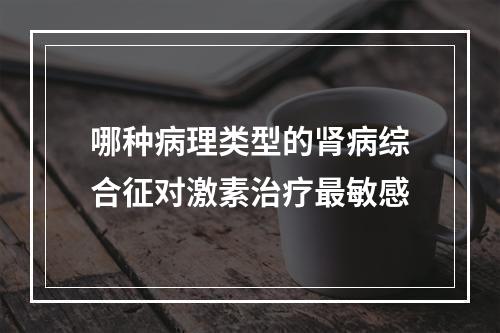 哪种病理类型的肾病综合征对激素治疗最敏感