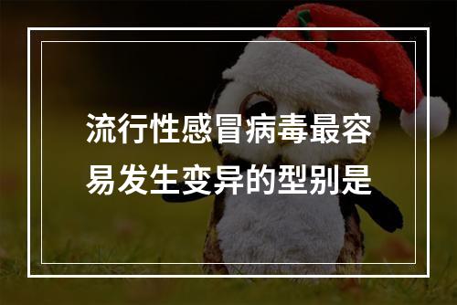 流行性感冒病毒最容易发生变异的型别是