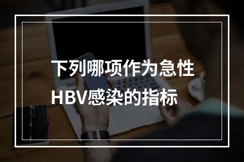 下列哪项作为急性HBV感染的指标