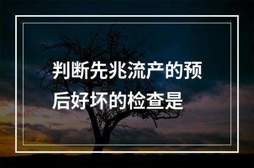 判断先兆流产的预后好坏的检查是