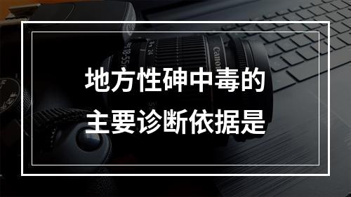 地方性砷中毒的主要诊断依据是