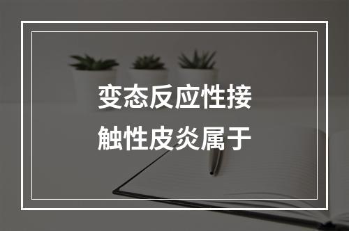 变态反应性接触性皮炎属于