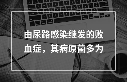 由尿路感染继发的败血症，其病原菌多为