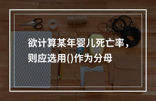 欲计算某年婴儿死亡率，则应选用()作为分母