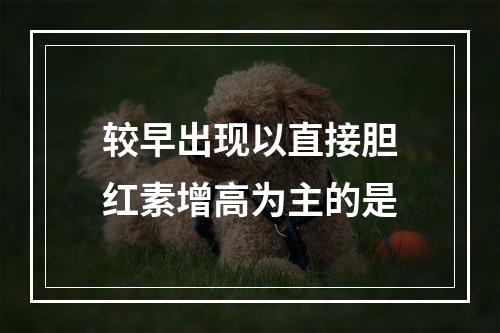 较早出现以直接胆红素增高为主的是