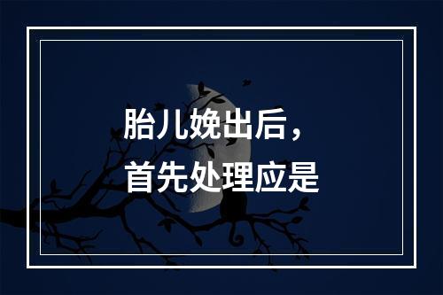 胎儿娩出后，首先处理应是