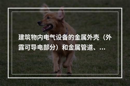 建筑物内电气设备的金属外壳（外露可导电部分）和金属管道、金