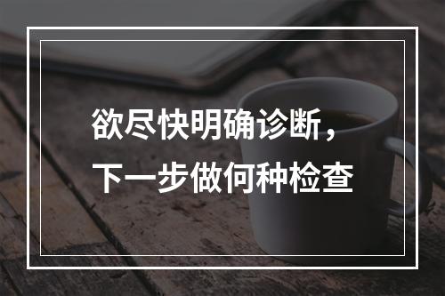 欲尽快明确诊断，下一步做何种检查