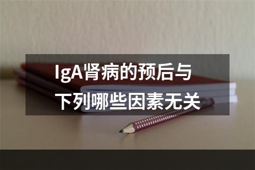 IgA肾病的预后与下列哪些因素无关