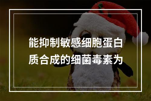 能抑制敏感细胞蛋白质合成的细菌毒素为