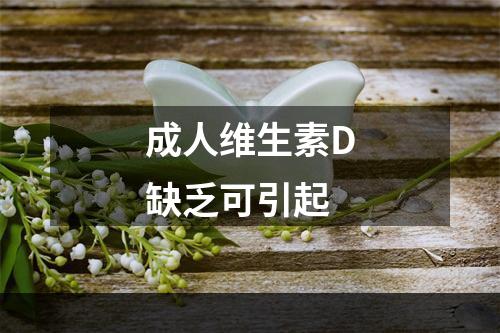 成人维生素D缺乏可引起