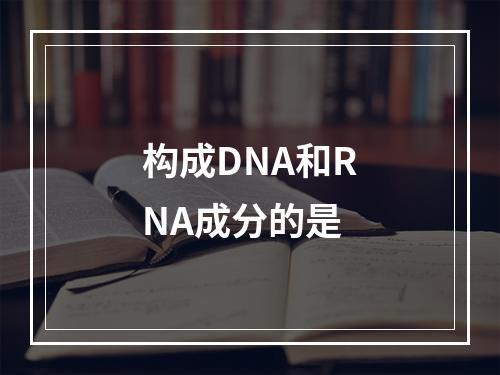 构成DNA和RNA成分的是