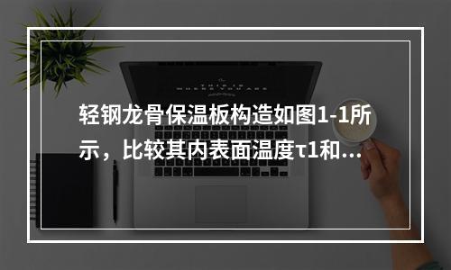 轻钢龙骨保温板构造如图1-1所示，比较其内表面温度τ1和τ