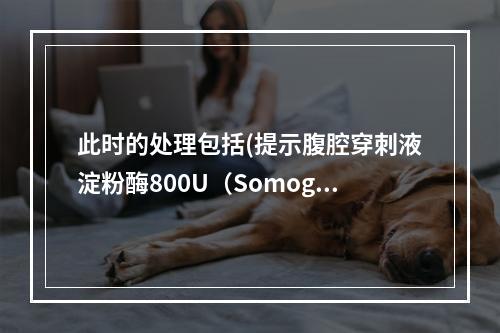 此时的处理包括(提示腹腔穿刺液淀粉酶800U（Somogyi