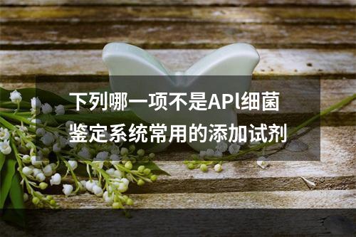 下列哪一项不是APl细菌鉴定系统常用的添加试剂