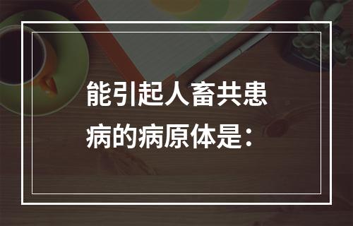 能引起人畜共患病的病原体是：