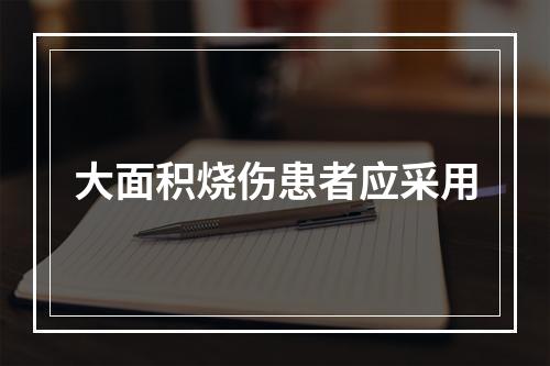 大面积烧伤患者应采用