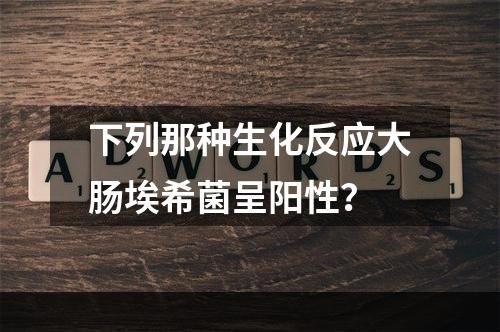 下列那种生化反应大肠埃希菌呈阳性？