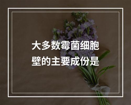 大多数霉菌细胞壁的主要成份是