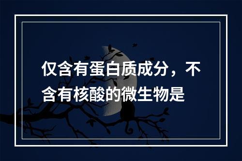 仅含有蛋白质成分，不含有核酸的微生物是