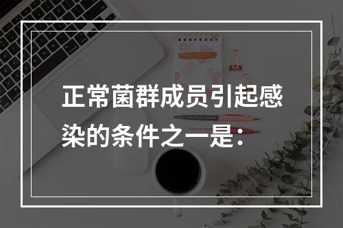 正常菌群成员引起感染的条件之一是：