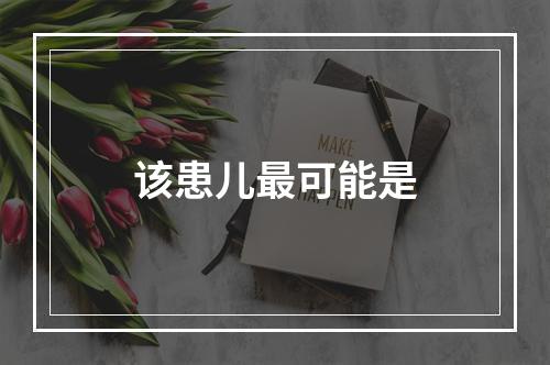 该患儿最可能是