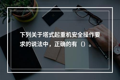 下列关于塔式起重机安全操作要求的说法中，正确的有（）。