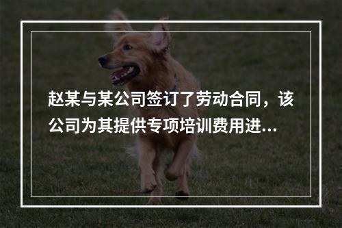 赵某与某公司签订了劳动合同，该公司为其提供专项培训费用进行