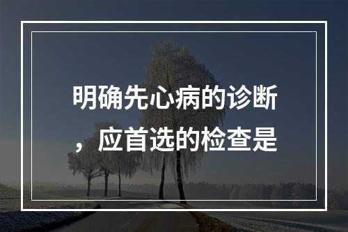 明确先心病的诊断，应首选的检查是