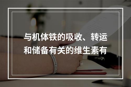 与机体铁的吸收、转运和储备有关的维生素有