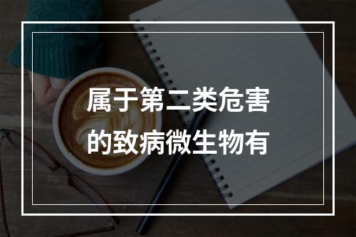 属于第二类危害的致病微生物有