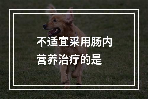 不适宜采用肠内营养治疗的是