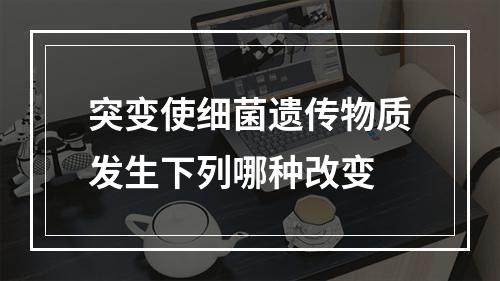 突变使细菌遗传物质发生下列哪种改变